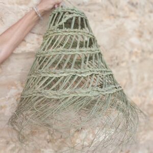Esparto grass lamp with openwork cone 25x25 cm