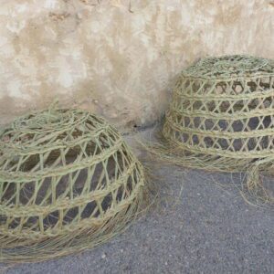 Esparto grass lamp round openwork d45x30cm