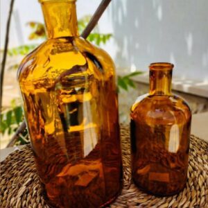 Botella retro ámbar 20cm