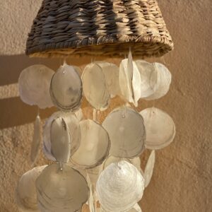 Móvil conchas cesta seagrass ø37x150 cm