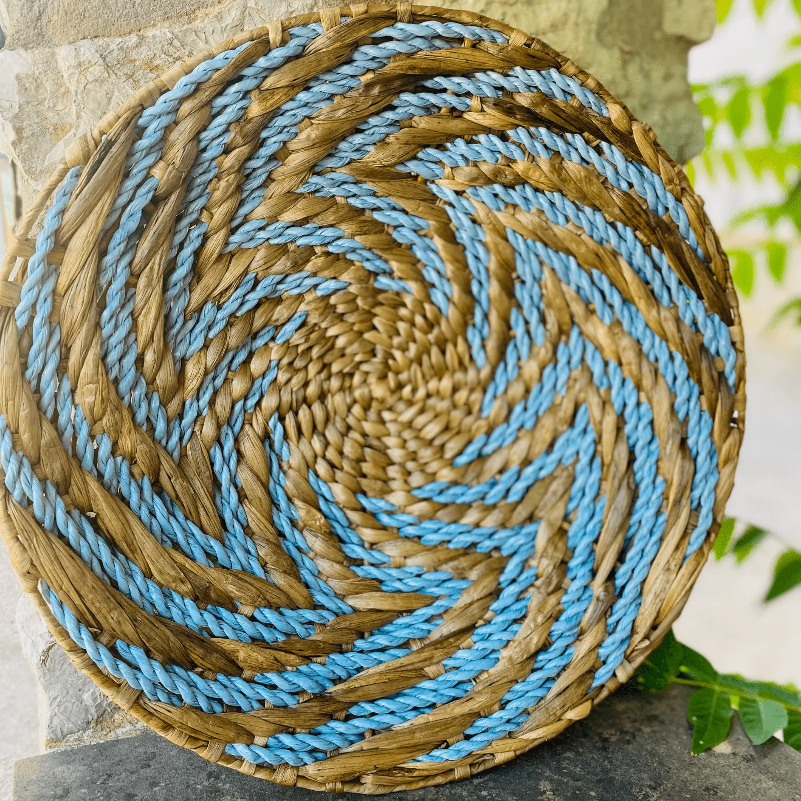 Decoración de Pared Boho Chevron Aqua