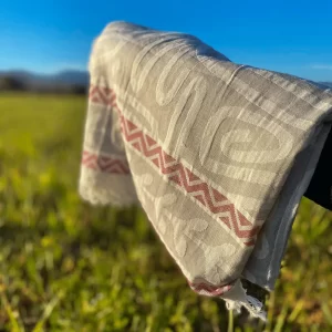 Traditional Turkish Hand-Woven Towel - Gray Color