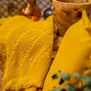 Funda de Cojín Esparta Boho Color Mostaza