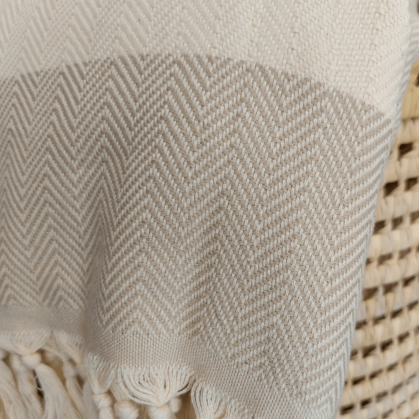 Oceanic Beige Blanket - Image 2