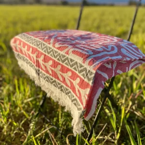 Traditional Turkish Hand-Woven Towel - Red color