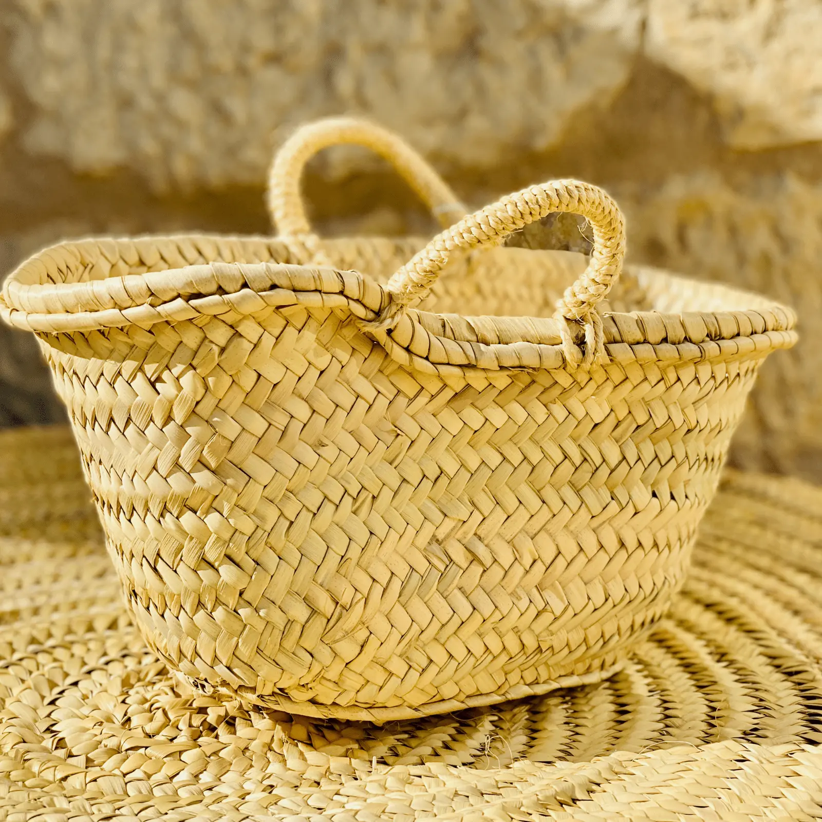 Basket Nº4 with handle - Measures 40x25 cm