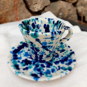 Conjunto cerámica Artesanal hecho a mano (Taza y Plato)