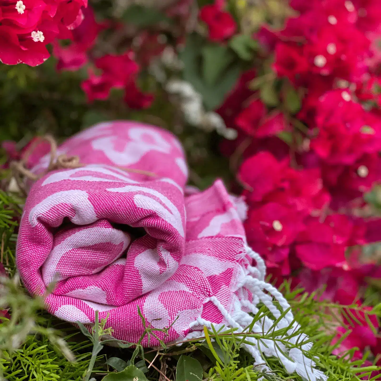 Fouta-Toalla de Jacquard Rosa
