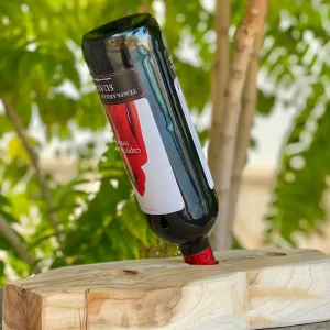 Botellero de madera de teka