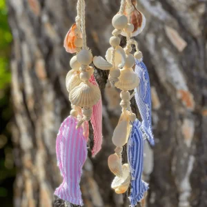 Decoración Colgante de Peces y Conchas