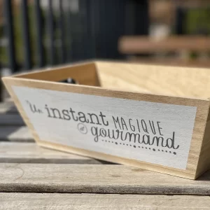 Caja de Madera Rectangular Blanca