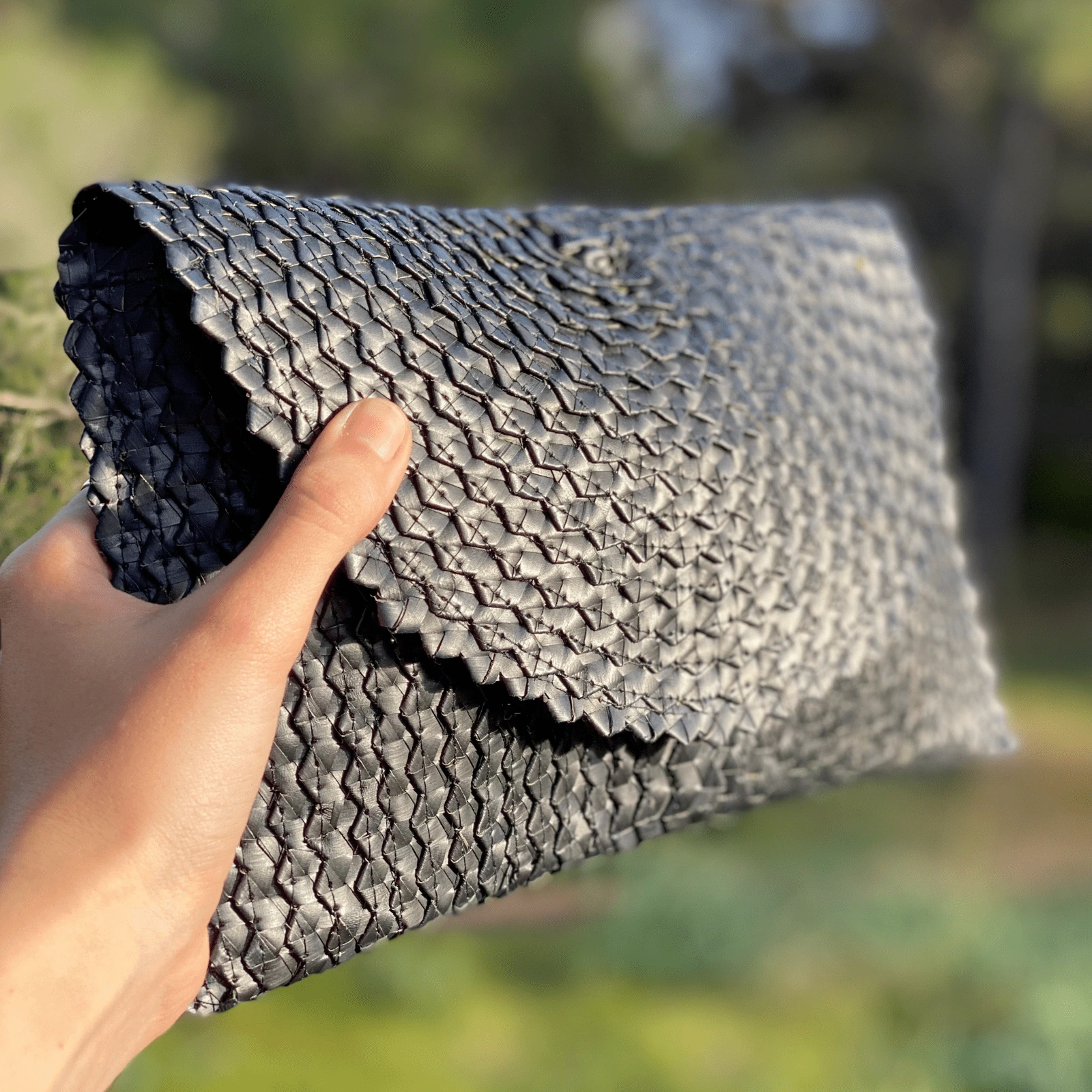Black clutch bag made in Bali