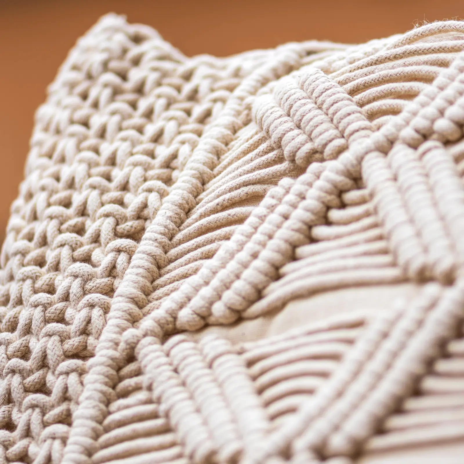 Macramé Cotton Cushion - Image 3
