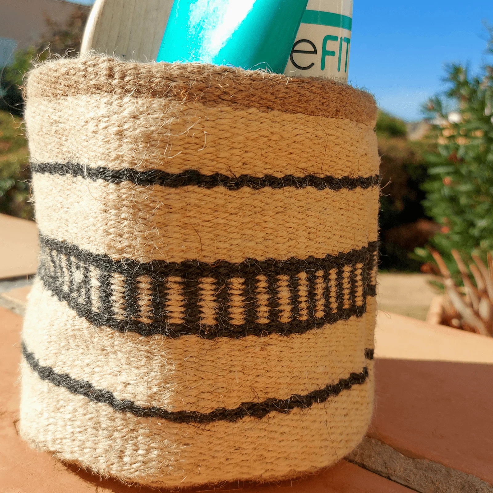 Handmade Jute Multipurpose Basket - White - Image 3