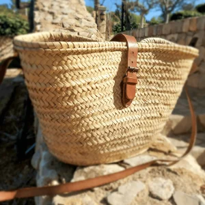 Reinforced Basket with Crossbody Style Zipper with Magnet Buckle