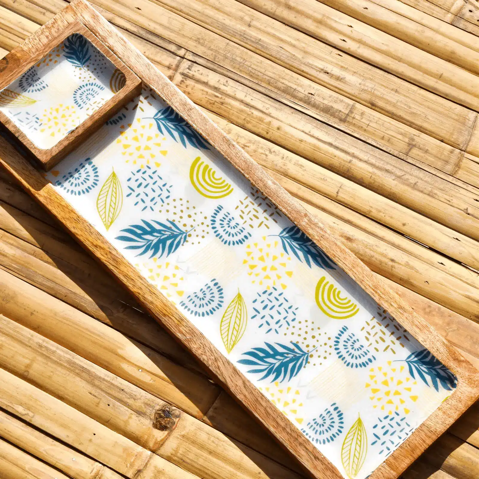 Menorca Set - Wooden Dip Bowl and Tray - Image 4