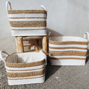 Cesta Organización de Seagrass Blanca