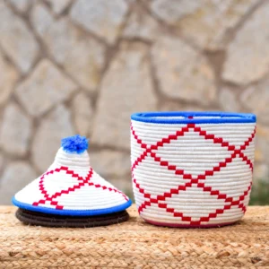 Bombonera Artesanal Decorada con Figuras Geométricas