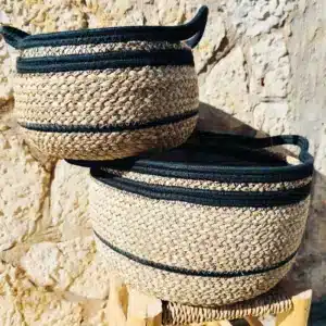 Cesta Redonda de Seagrass Negra