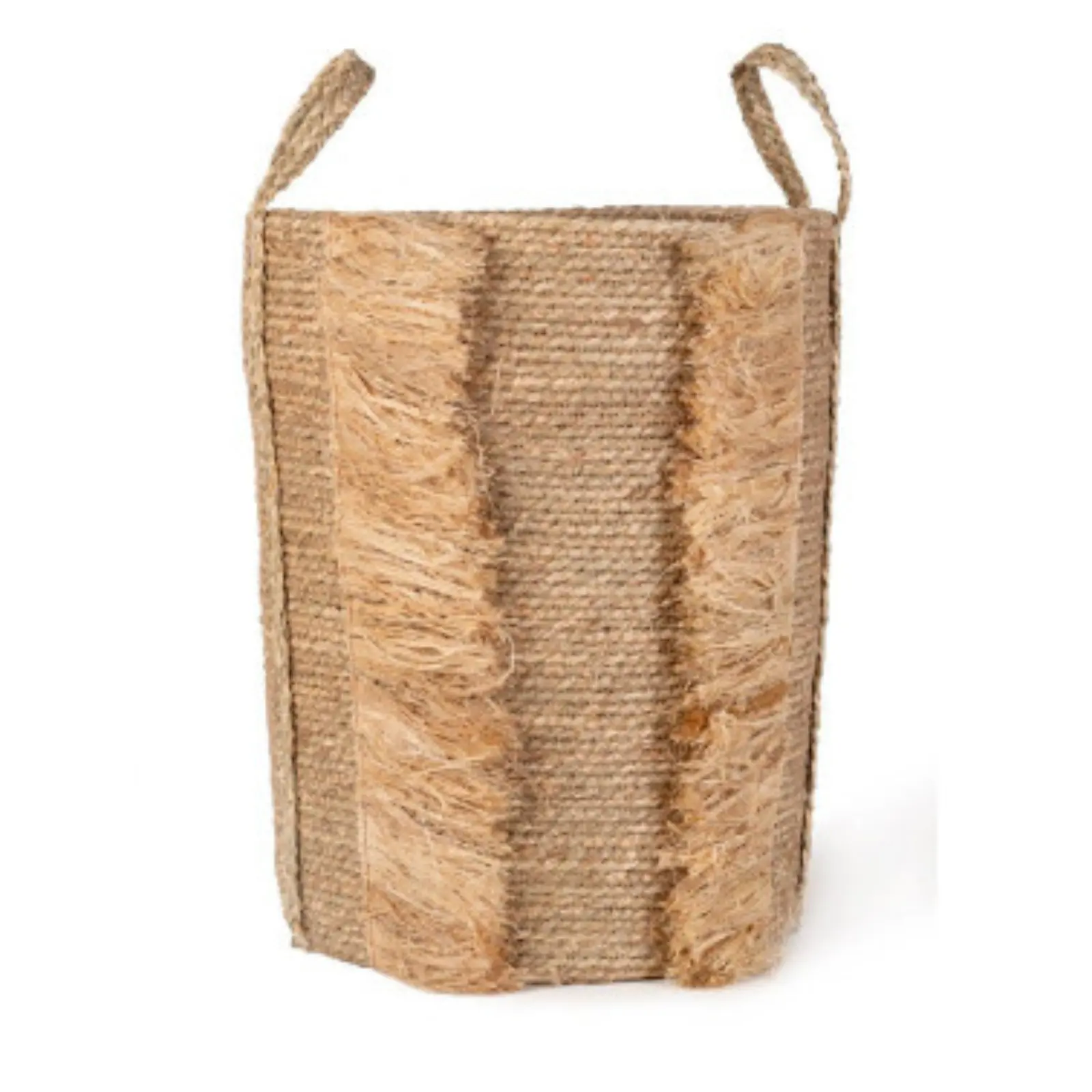 Seagrass Basket with Raffia Fringes - Image 6
