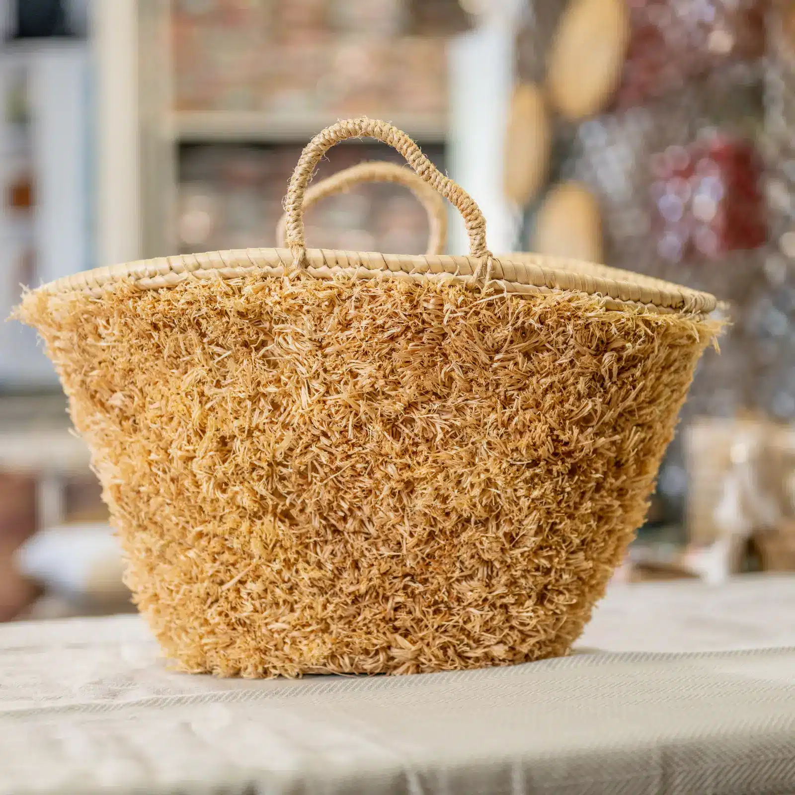 Cesta de Palma con Rafia