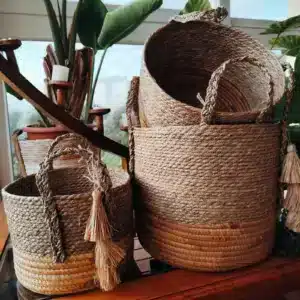 Cesta de Seagrass con Fondo Reforzado