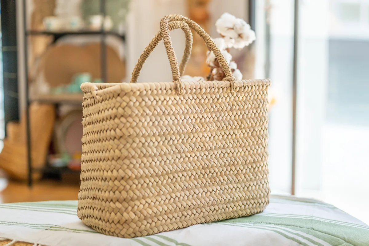 Bolso Palma Rectangular Reforzada con Asas Cortas